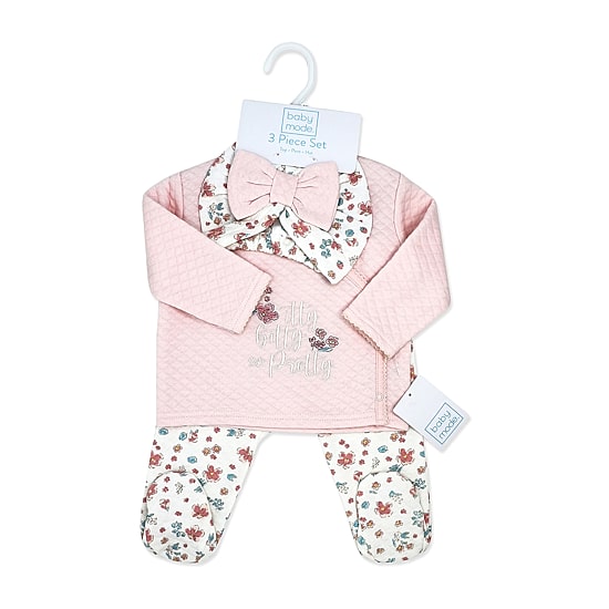 3 Stories Trading Company Itty Bitty So Pretty Baby Girls Knit 3-pc. Baby Clothing Set