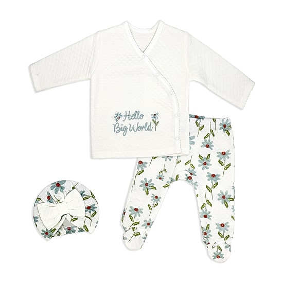 3 Stories Trading Company Baby Girls Knit 3-pc. Baby Clothing Set