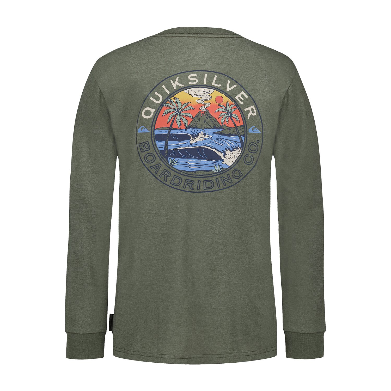 Quiksilver Big Kid Boys Crew Neck Long Sleeve Regular Fit Graphic T-Shirt