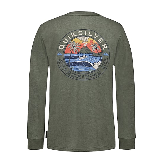 Quiksilver Big Kid Boys Crew Neck Long Sleeve Regular Fit Graphic T-Shirt