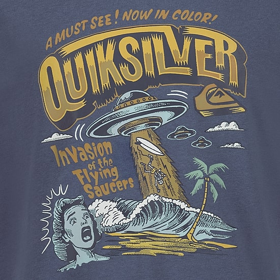 Quiksilver Big Kid Boys Crew Neck Short Sleeve Regular Fit Graphic T-Shirt
