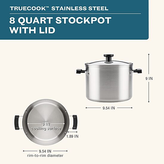 Farberware Truecook 8 Qt Stainless Steel Stockpot