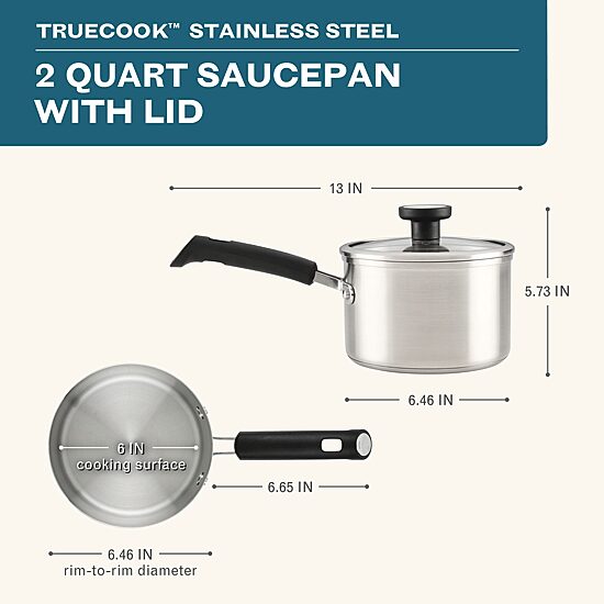 Farberware Truecook 2 Qt Stainless Steel Sauce Pan