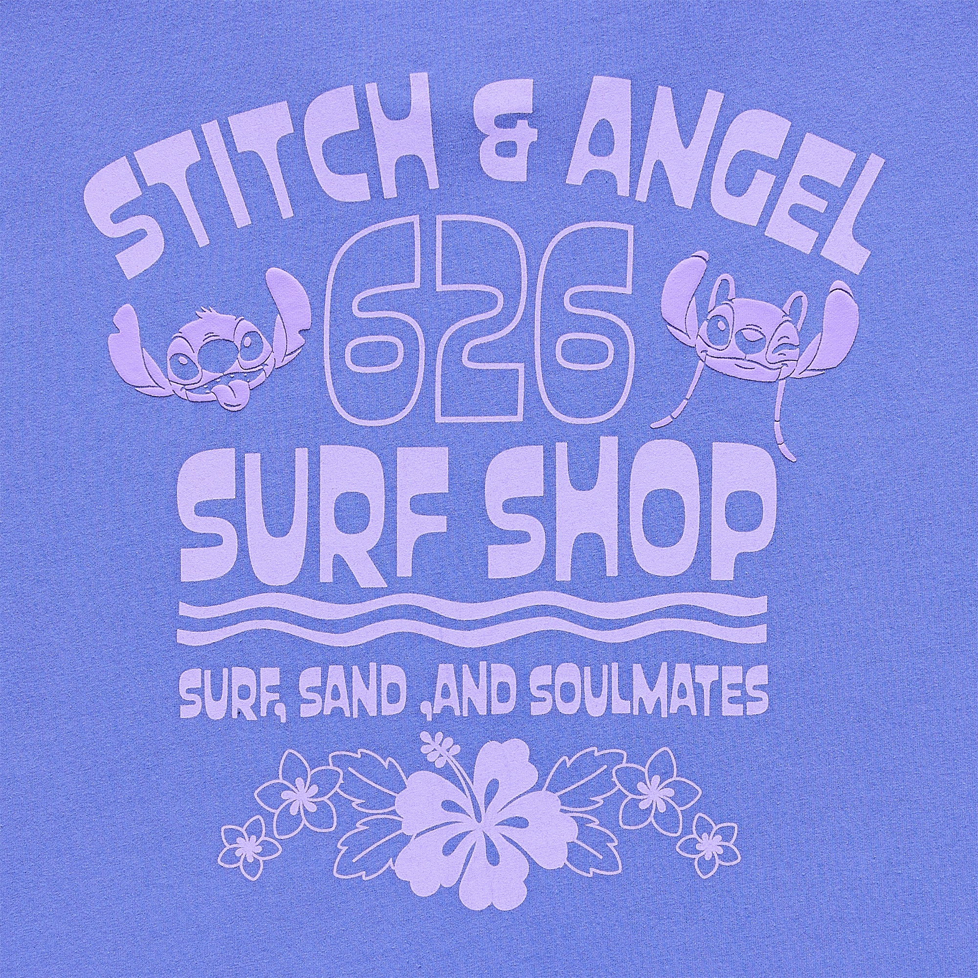 Stitch And Angel Oversized Tee Womens Juniors Crew Neck Short Sleeve Graphic T-Shirt
