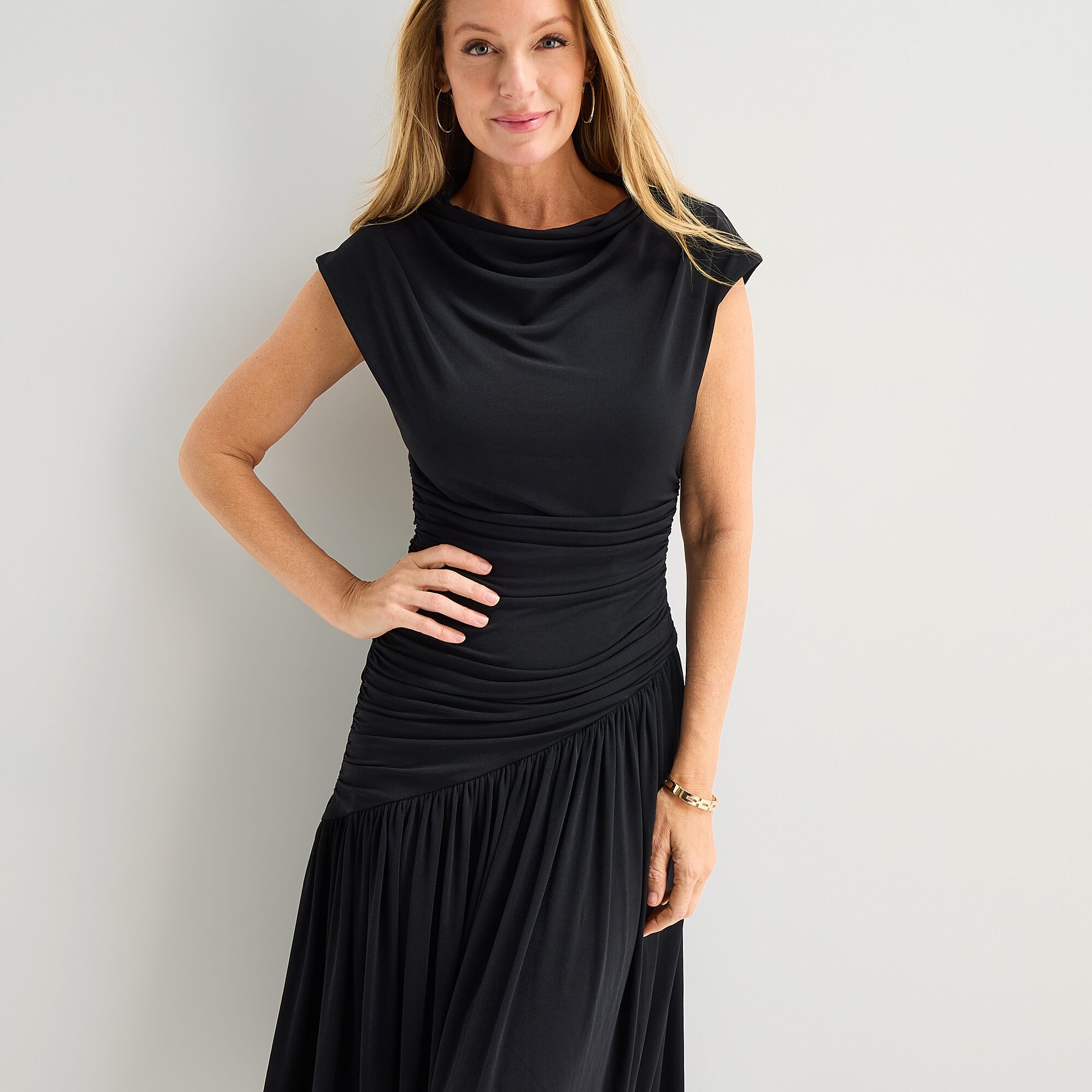 Robbie Bee Womens Boat Neck Short Sleeve Sheath Dress