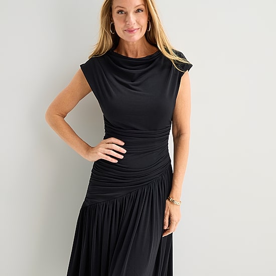 Robbie Bee Womens Boat Neck Short Sleeve Sheath Dress