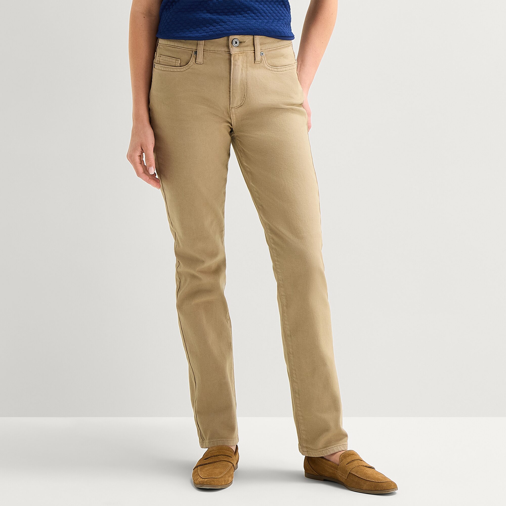 St. John's Bay Womens Tall Mid Rise Straight Leg Jean