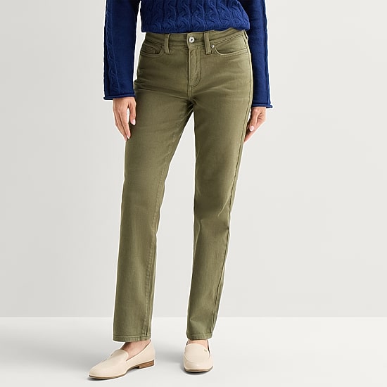 St. John's Bay Womens Tall Mid Rise Straight Leg Jean