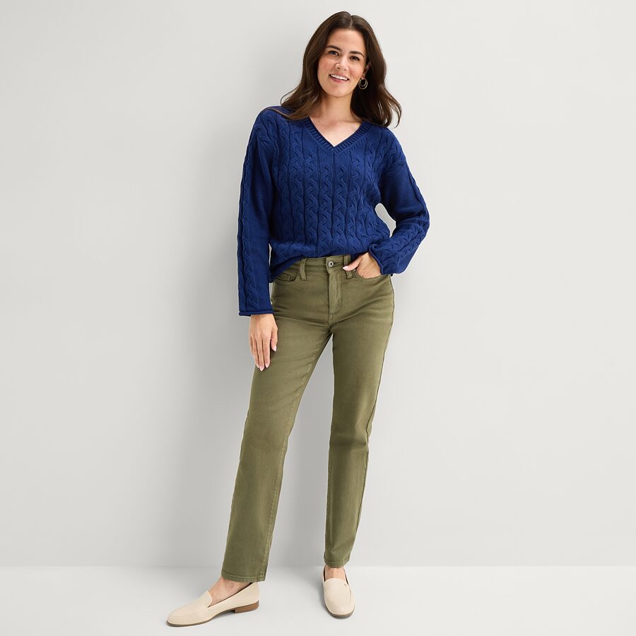 St. John's Bay Womens Tall Mid Rise Straight Leg Jean by JCPenney