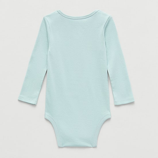 Okie Dokie Baby Unisex Crew Neck Long Sleeve Rib Bodysuit