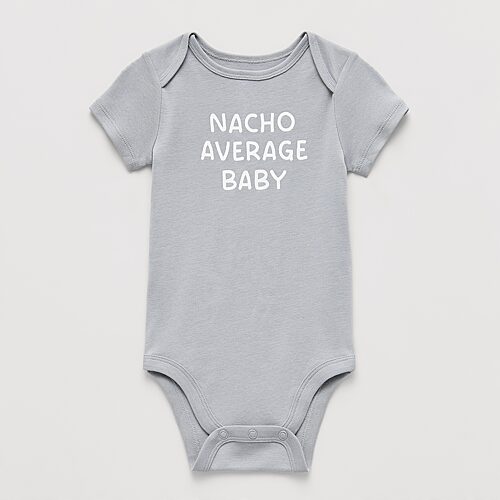 Okie Dokie Baby Boys Crew Neck Short Sleeve Rib Bodysuit, 18 Months, Gray