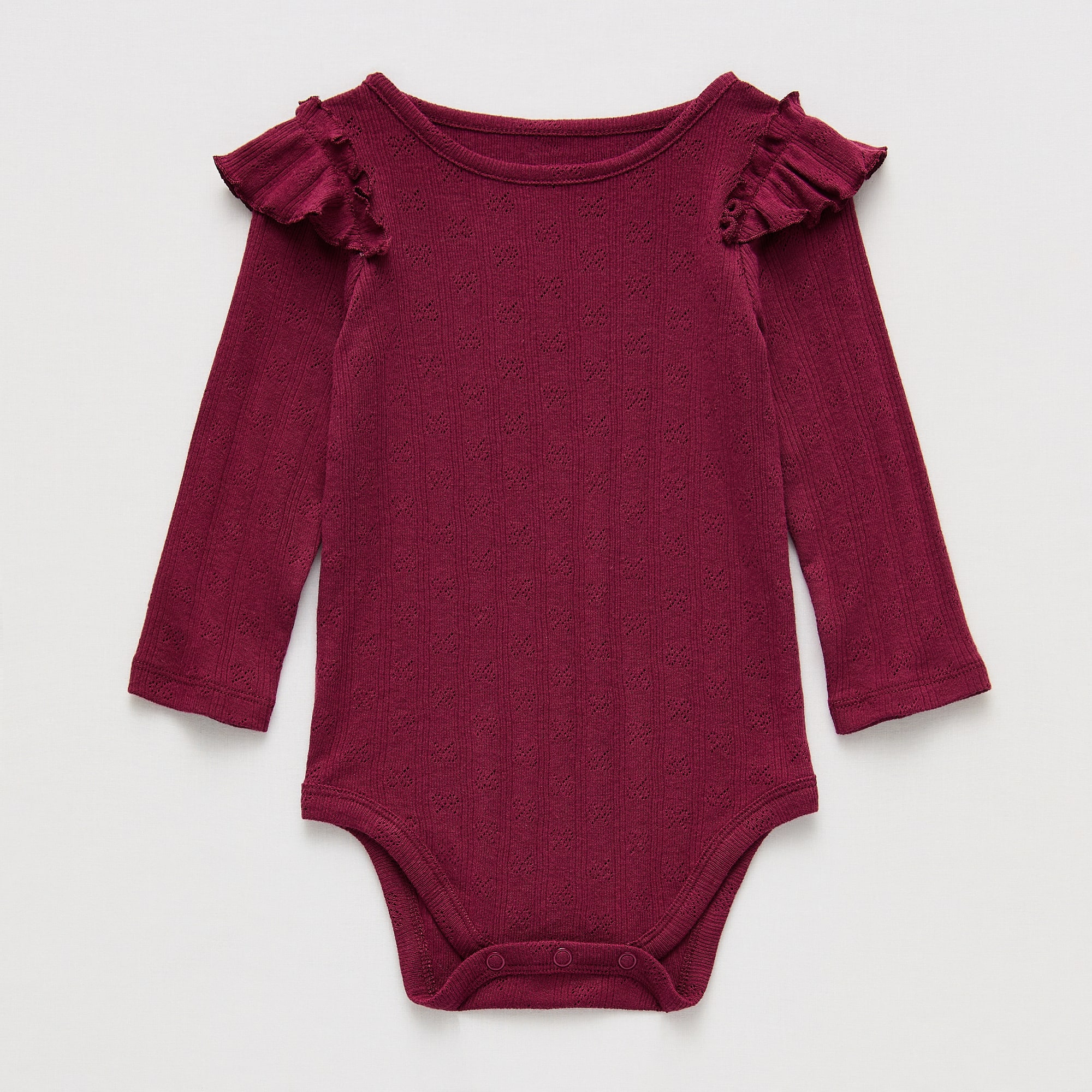 Okie Dokie Baby Girls Crew Neck Long Sleeve Bodysuit
