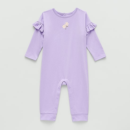 Okie Dokie Baby Girls Crew Neck Long Sleeve Jumpsuit