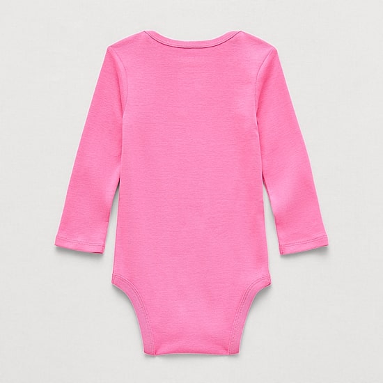 Okie Dokie Baby Girls Crew Neck Long Sleeve Rib Bodysuit