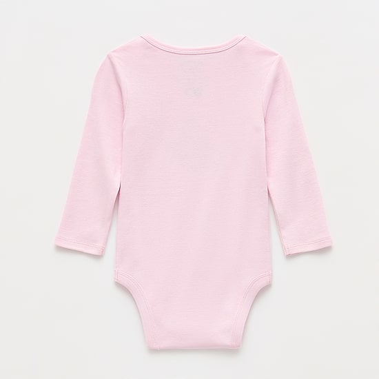 Okie Dokie Baby Girls Crew Neck Long Sleeve Rib Bodysuit