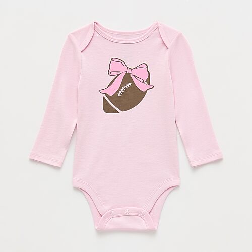Okie Dokie Baby Girls Crew Neck Long Sleeve Rib Bodysuit In Pink