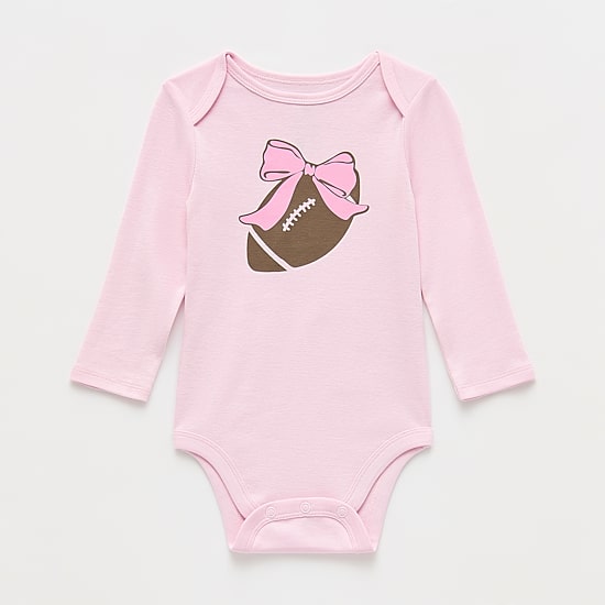 Okie Dokie Baby Girls Crew Neck Long Sleeve Rib Bodysuit