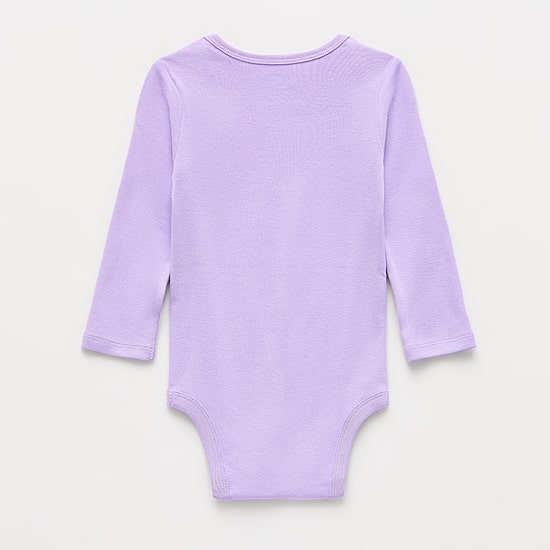 Okie Dokie Baby Girls Crew Neck Long Sleeve Rib Bodysuit