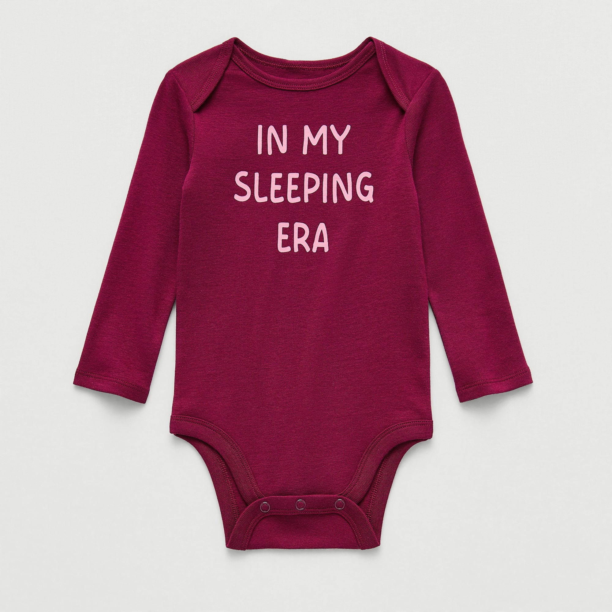 Okie Dokie Baby Girls Crew Neck Long Sleeve Rib Bodysuit