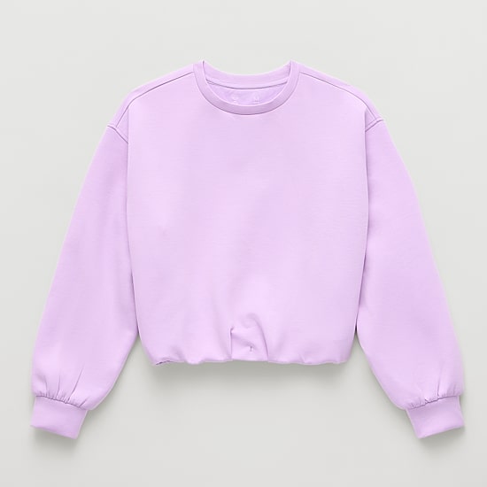 Xersion Little & Big Kid Girls Crew Neck Long Sleeve Sweatshirt