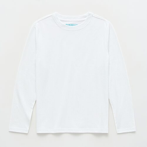 Thereabouts Little & Big Kid Boys Crew Neck Long Sleeve T-shirt In White