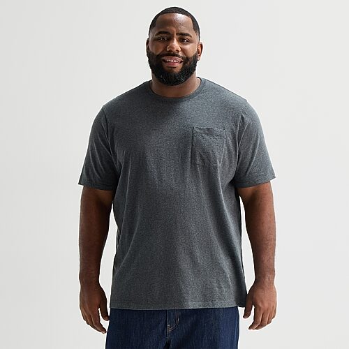 Mutual Weave Mens Crew Neck Short Sleeve Big And Tall T-shirt In Gray