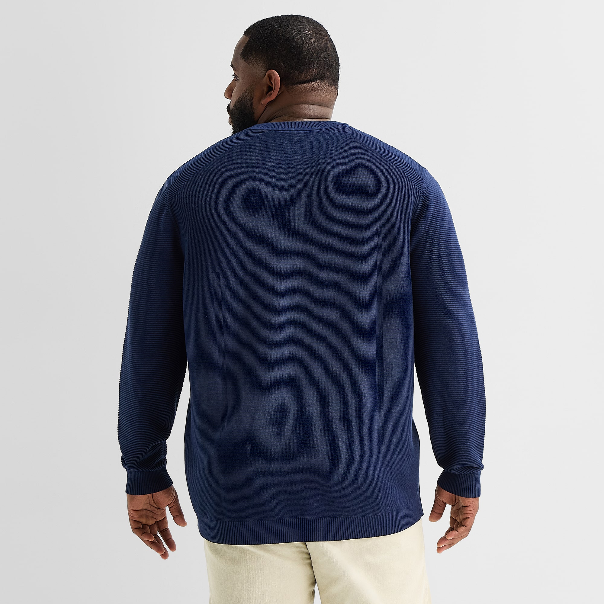 Stylus Big and Tall Mens Crew Neck Long Sleeve Pullover Sweater