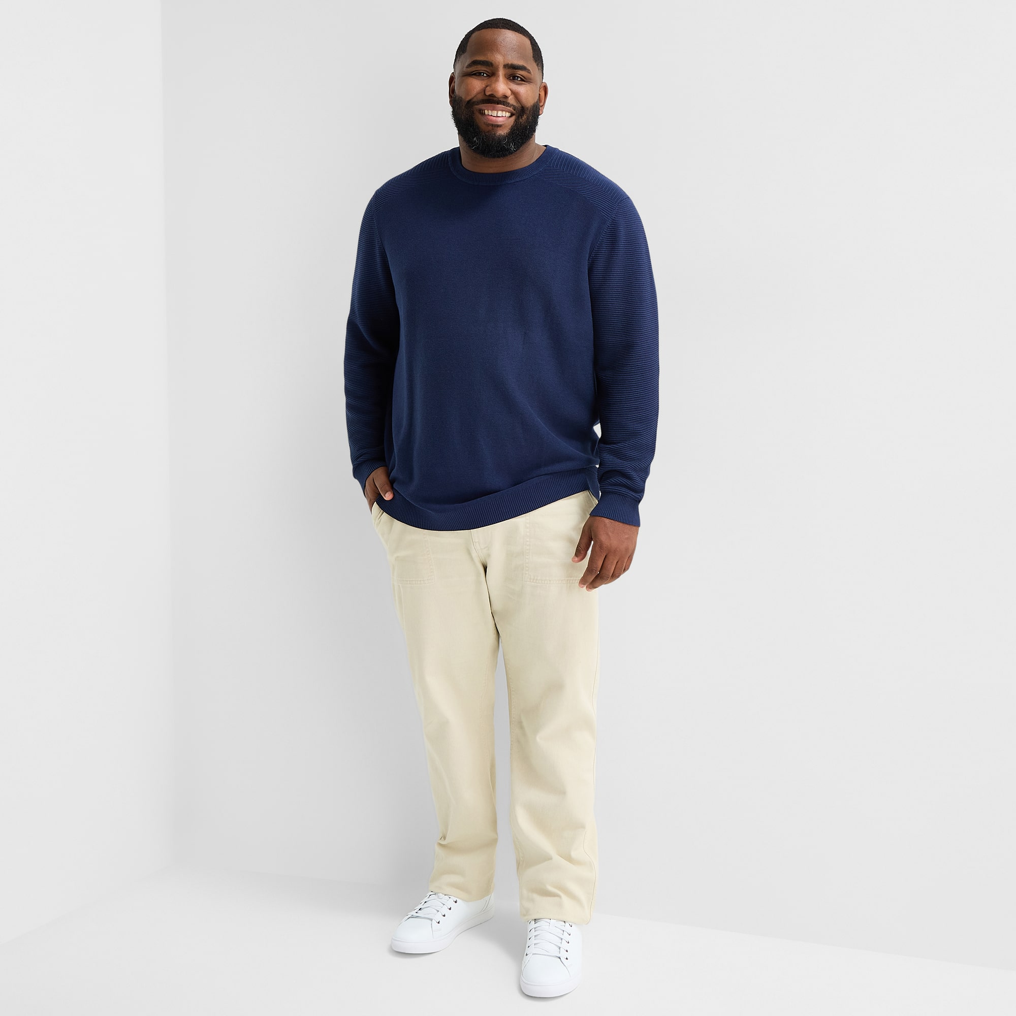 Stylus Big and Tall Mens Crew Neck Long Sleeve Pullover Sweater