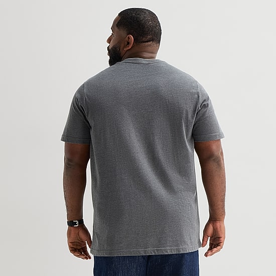 St. John's Bay Super Soft Mens V Neck Short Sleeve Quick Dry Big and Tall T-Shirt