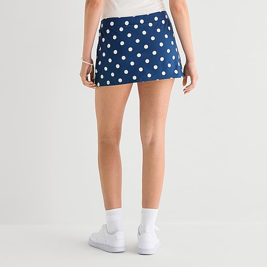 Arizona Womens Juniors Low Rise Mini Active A-Line Skirt