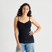 Arizona Womens Juniors V Neck Sleeveless Camisole