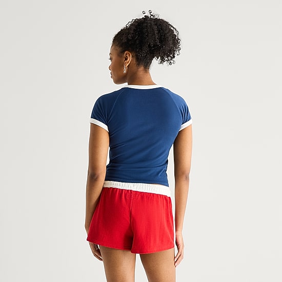 Arizona Supergirl Womens Juniors Crew Neck Short Sleeve Supergirl T-Shirt