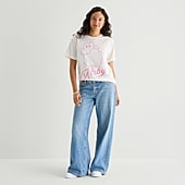 Arizona Womens Juniors Low Rise Baggy Fit Jean