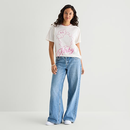 Arizona Womens Juniors Low Rise Baggy Fit Jean