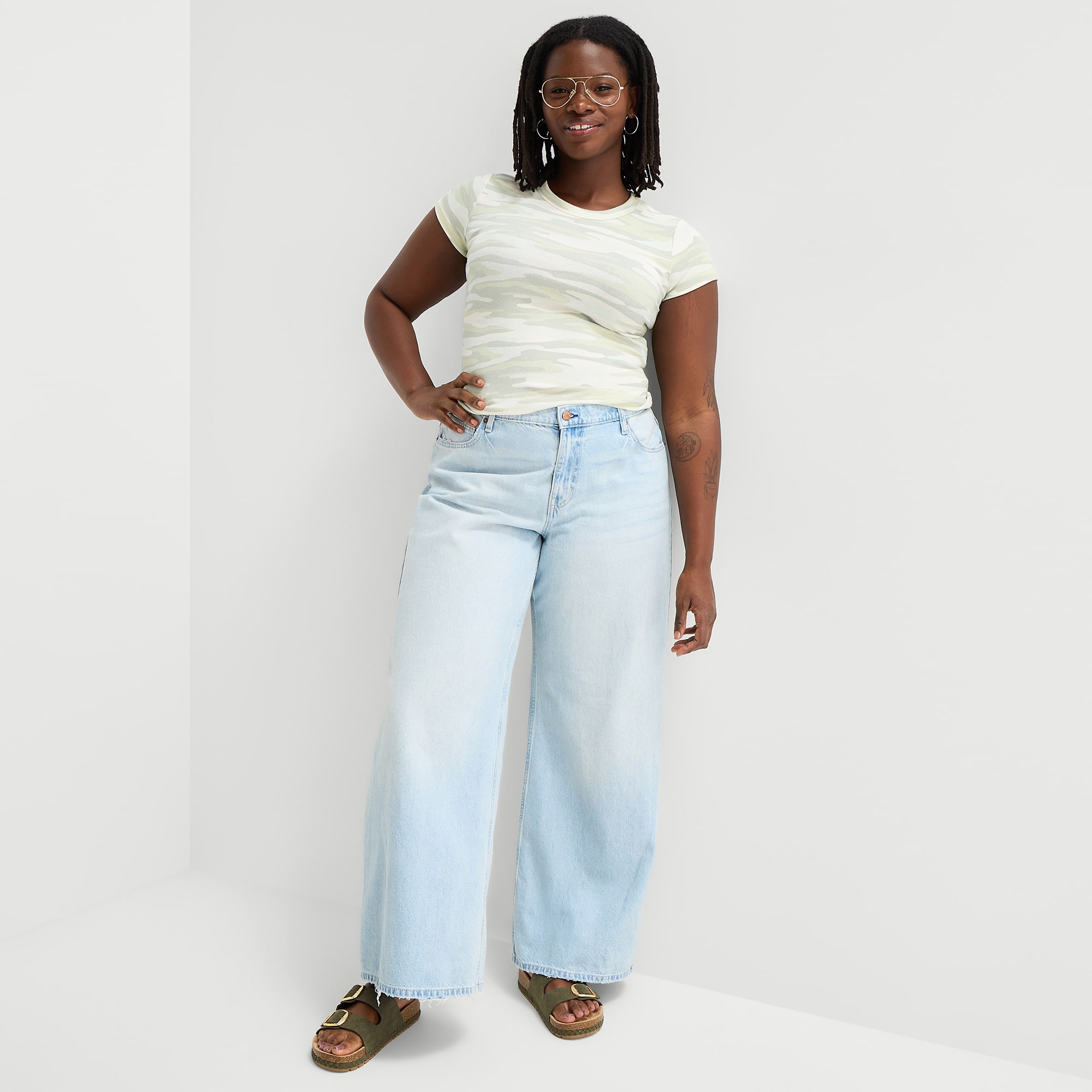 Arizona Womens Juniors Plus Low Rise Baggy Fit Jean