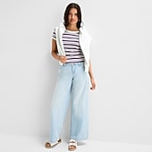 Arizona Womens Juniors Low Rise Baggy Fit Jean