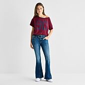 Arizona Womens Juniors Low Rise Flare Leg Jean