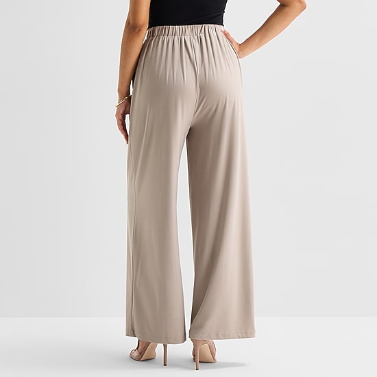 Bold Elements Womens Wide Leg Pleated Pant