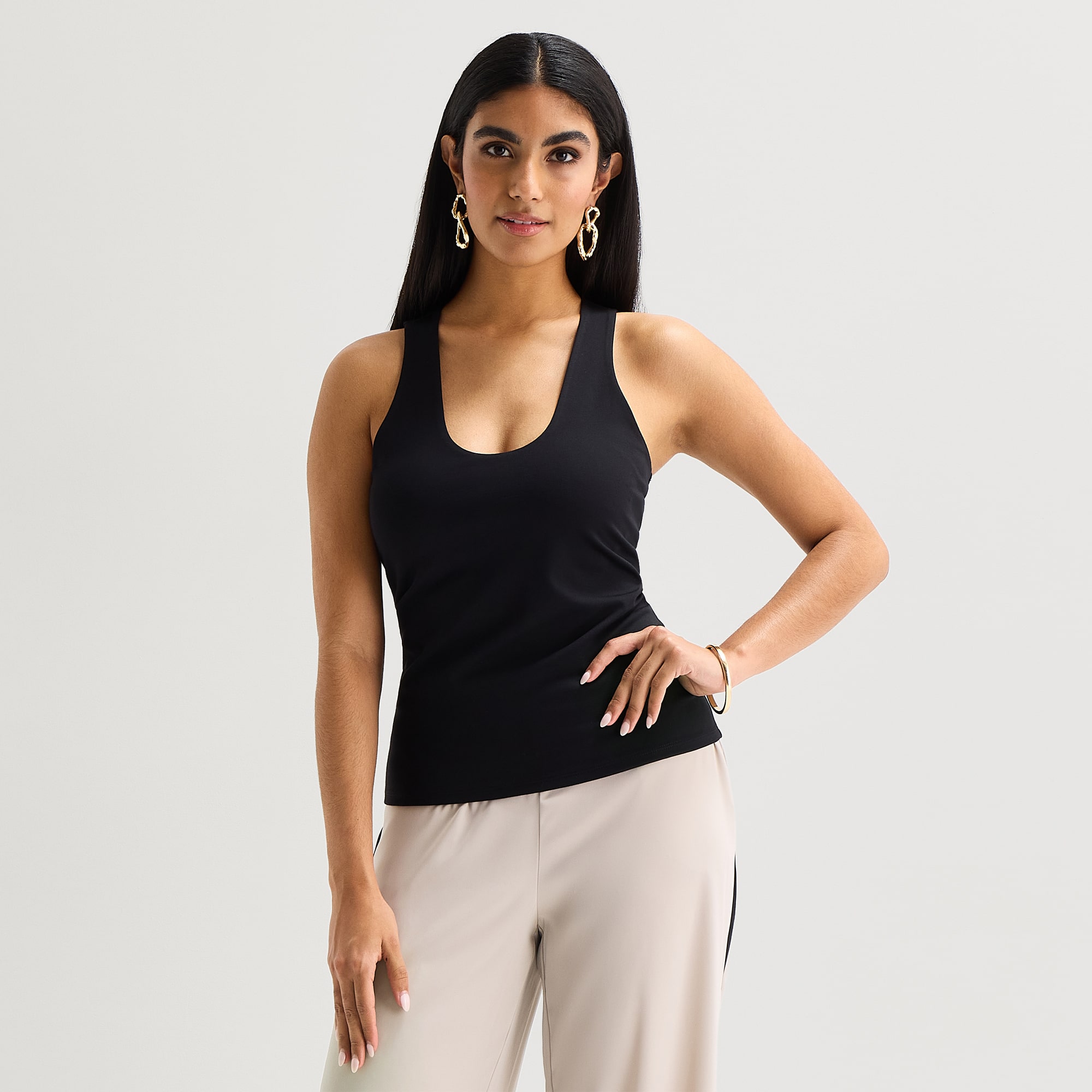 Bold Elements Womens U Neck Sleeveless Blouse