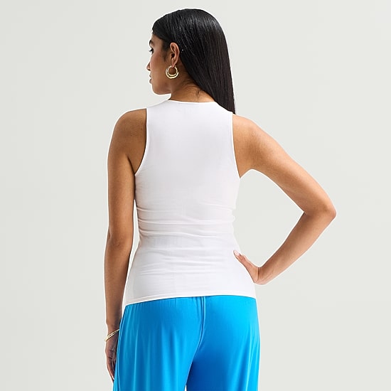 Bold Elements Womens U Neck Sleeveless Blouse