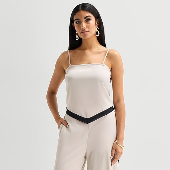 Bold Elements Womens Straight Neck Sleeveless Bandeau