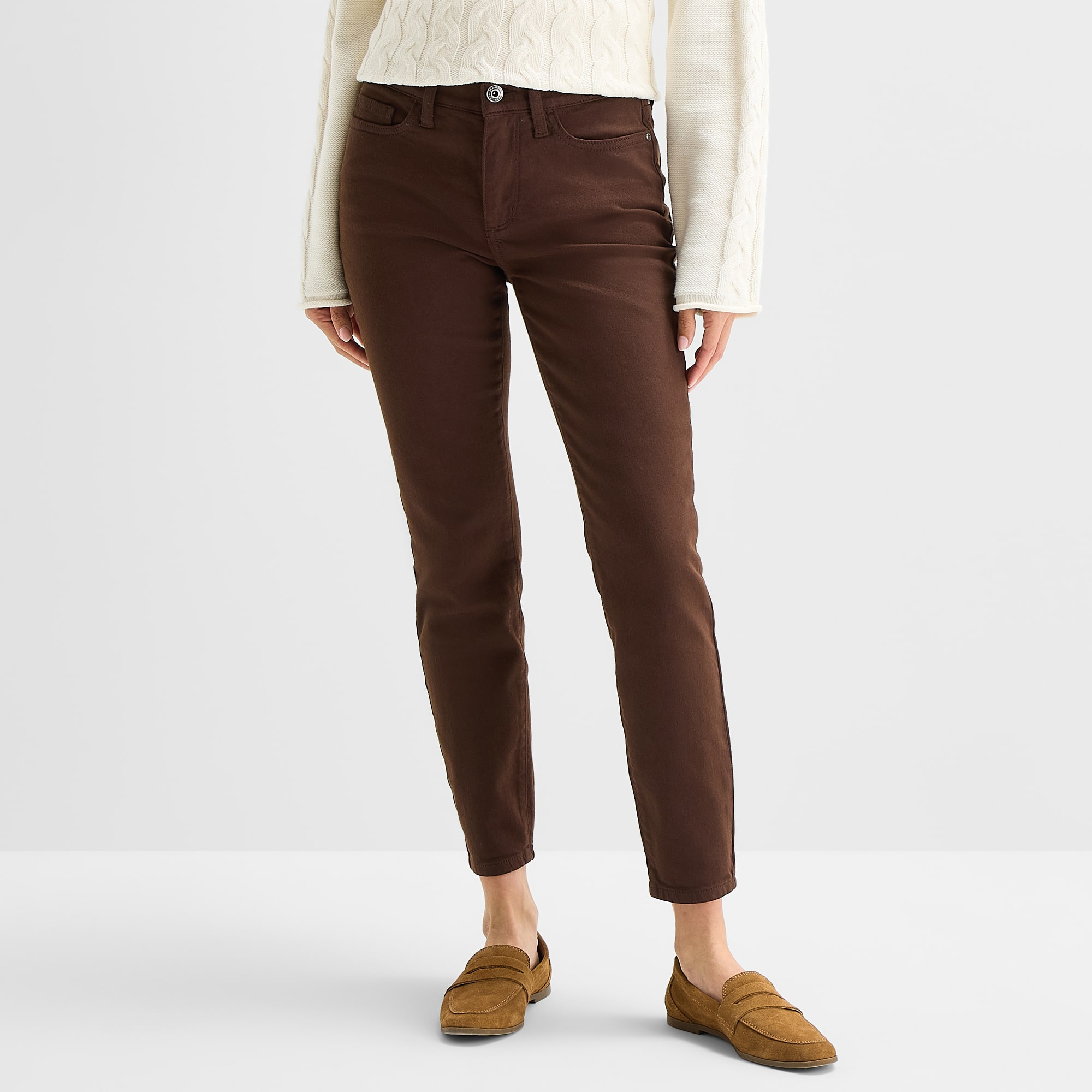 St. John's Bay Womens Mid Rise Secretly Slender Skinny Fit Jean