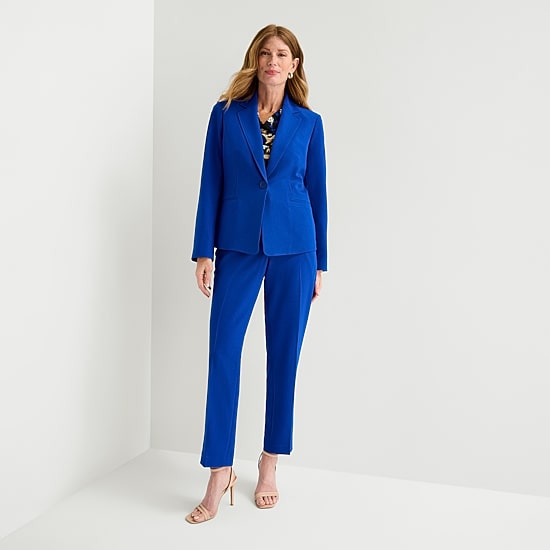 Black Label by Evan-Picone Womens Classic Fit Suit Jacket