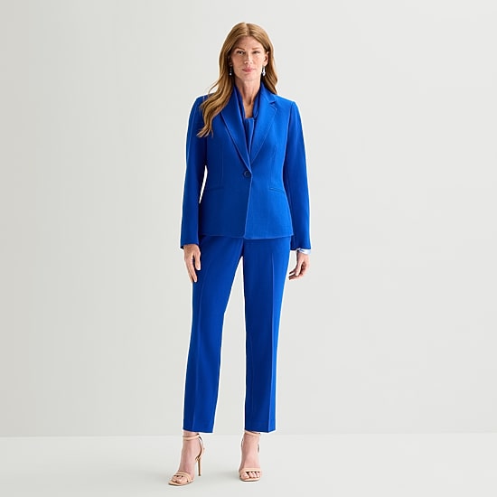 Black Label by Evan-Picone Womens Classic Fit Suit Jacket