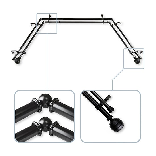 Rod Desyne Poise Double Bay Window Rod