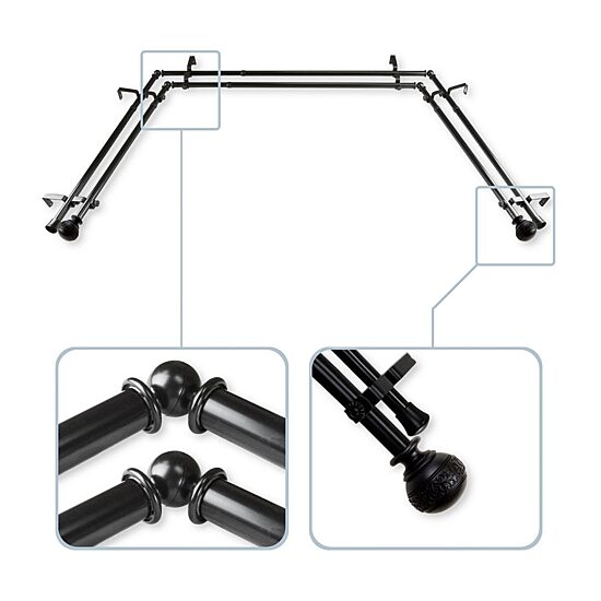 Rod Desyne Naomi Double Bay Window Rod