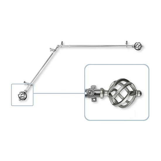 Rod Desyne Twist Corner 13/16 IN Adjustable Curtain Rod
