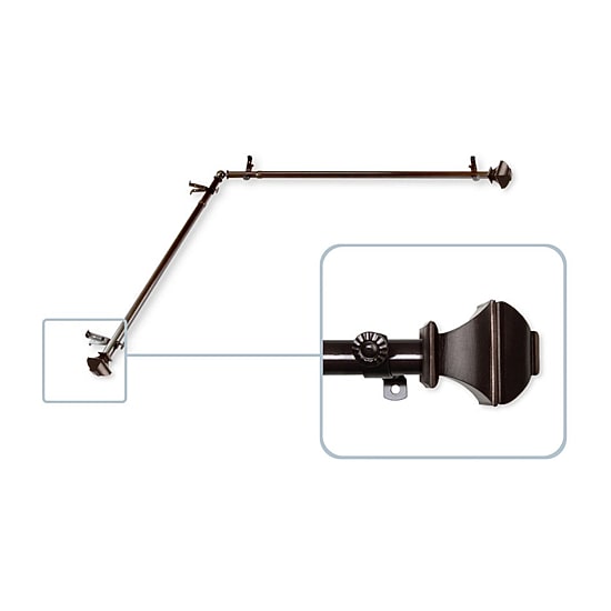 Rod Desyne Marion Corner 13/16 IN Adjustable Curtain Rod