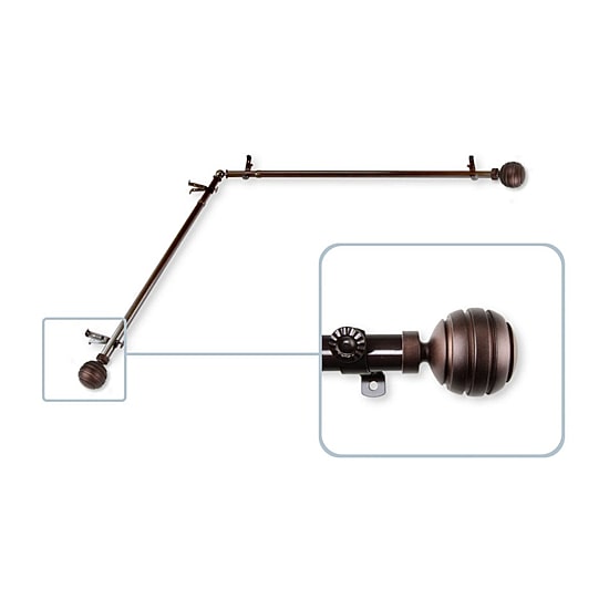 Rod Desyne Poise Corner 13/16 IN Adjustable Curtain Rod