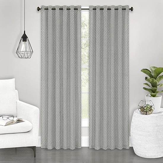 Achim Bedford Tab Top Light-Filtering Single Curtain Panel